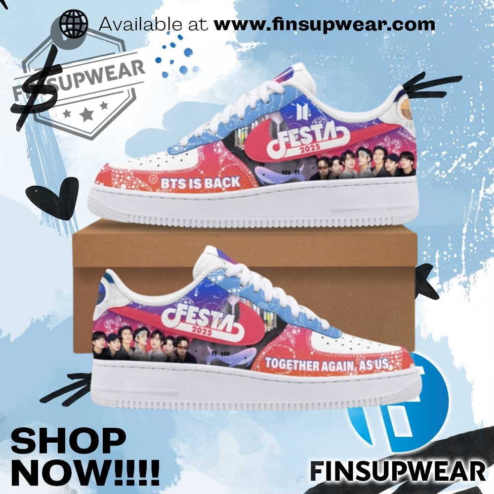 Bts Festa 2025 We Are Back Air Force 1 Sneakers 1 BTS Festa 2025 We Are Back Air Force 1 Sneakers