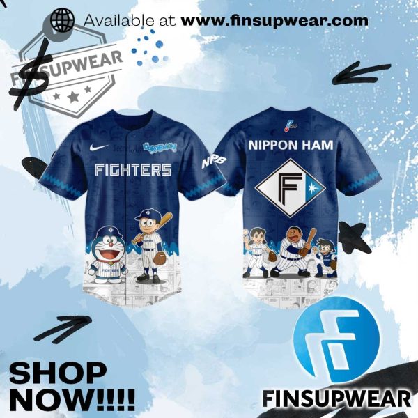 Nippon Ham Fighters Doraemon Special Edition Jersey finsupwear 1