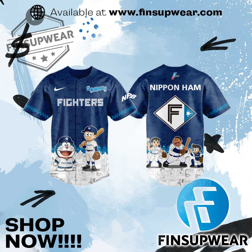 Nippon Ham Fighters Doraemon Special Edition Jersey 1 Nippon Ham Fighters Doraemon Special Edition Jersey