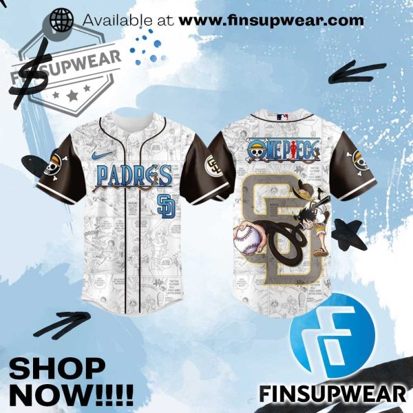 One Piece Padres Baseball Jersey finsupwear 1