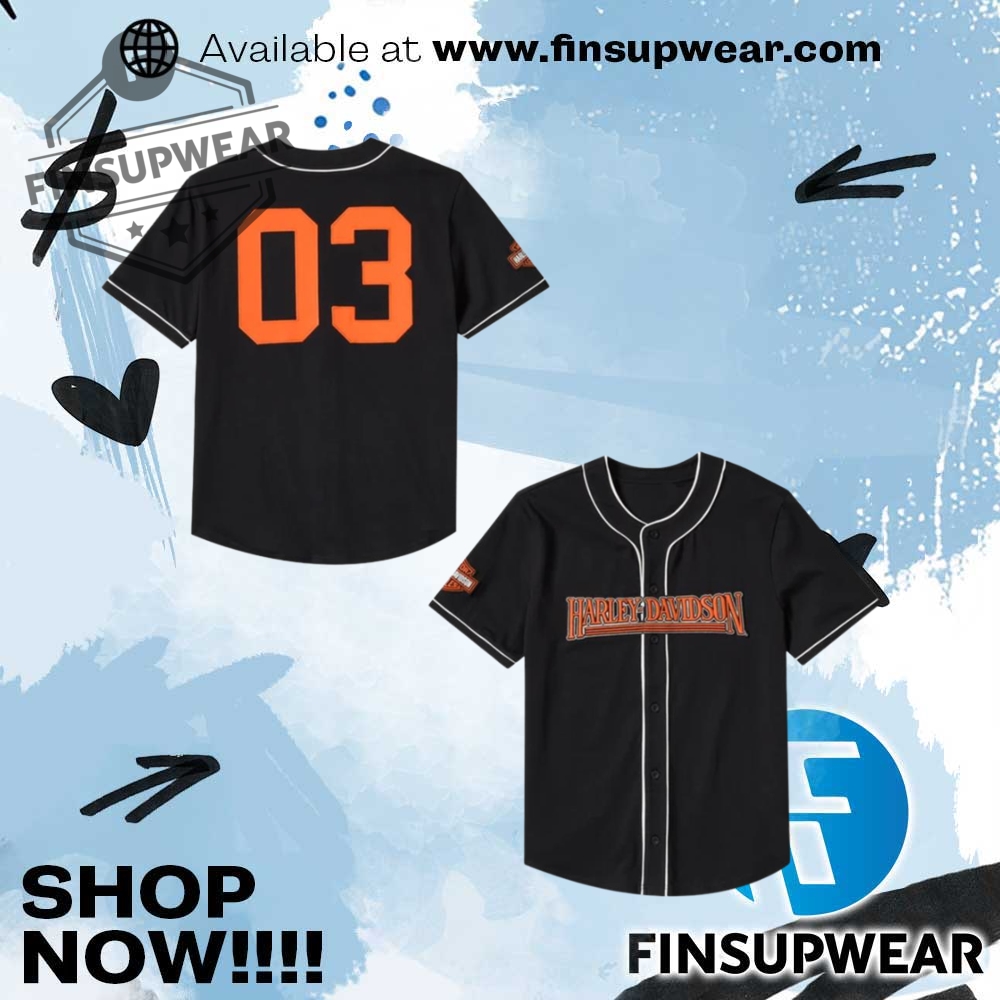 Harley Davidson Store Merch Mens 03 Baseball Jersey 1 Harley Davidson Store Merch Men’s 03 Baseball Jersey