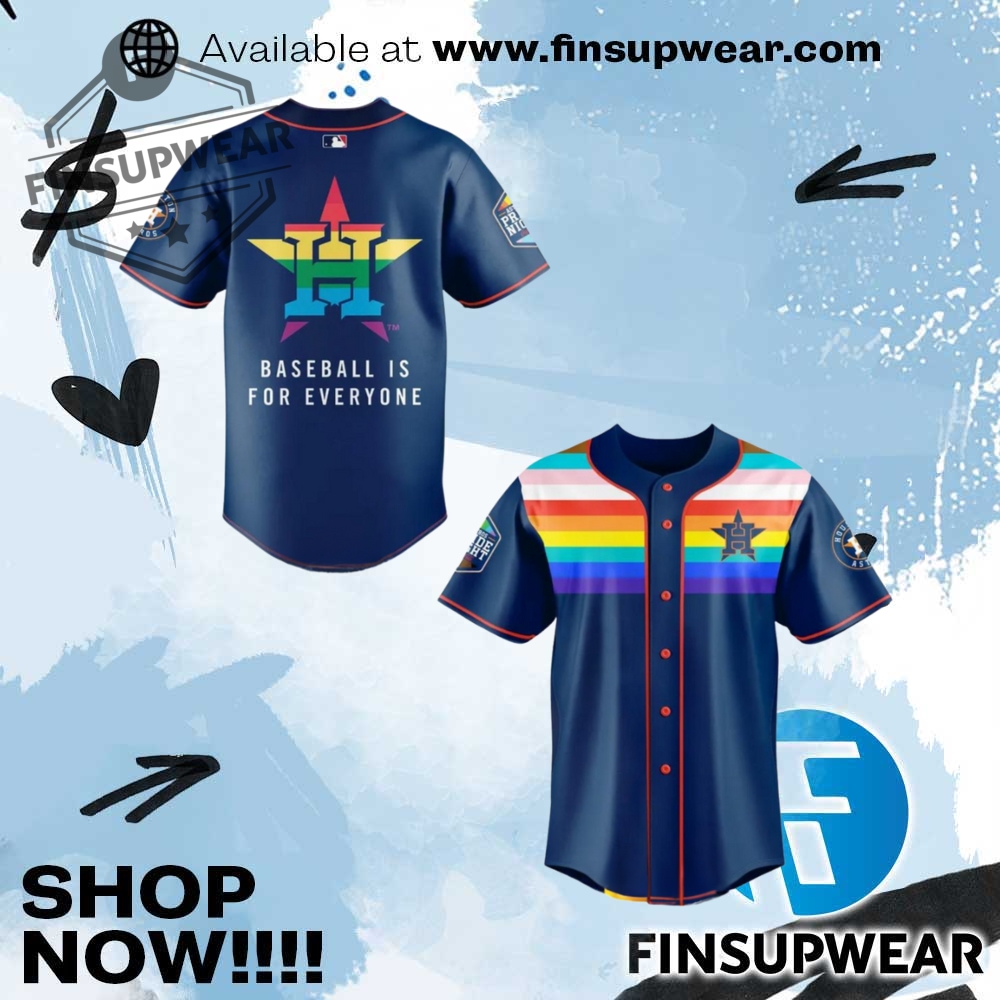 Houston Astros Mlb Pride Night 2025 Special Baseball Jersey 1 Houston Astros MLB Pride Night 2025 Special Baseball Jersey
