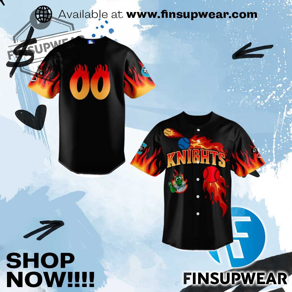 Charlotte Knights Flame 2025 Special Baseball Jersey 1 Charlotte Knights Flame 2025 Special Baseball Jersey