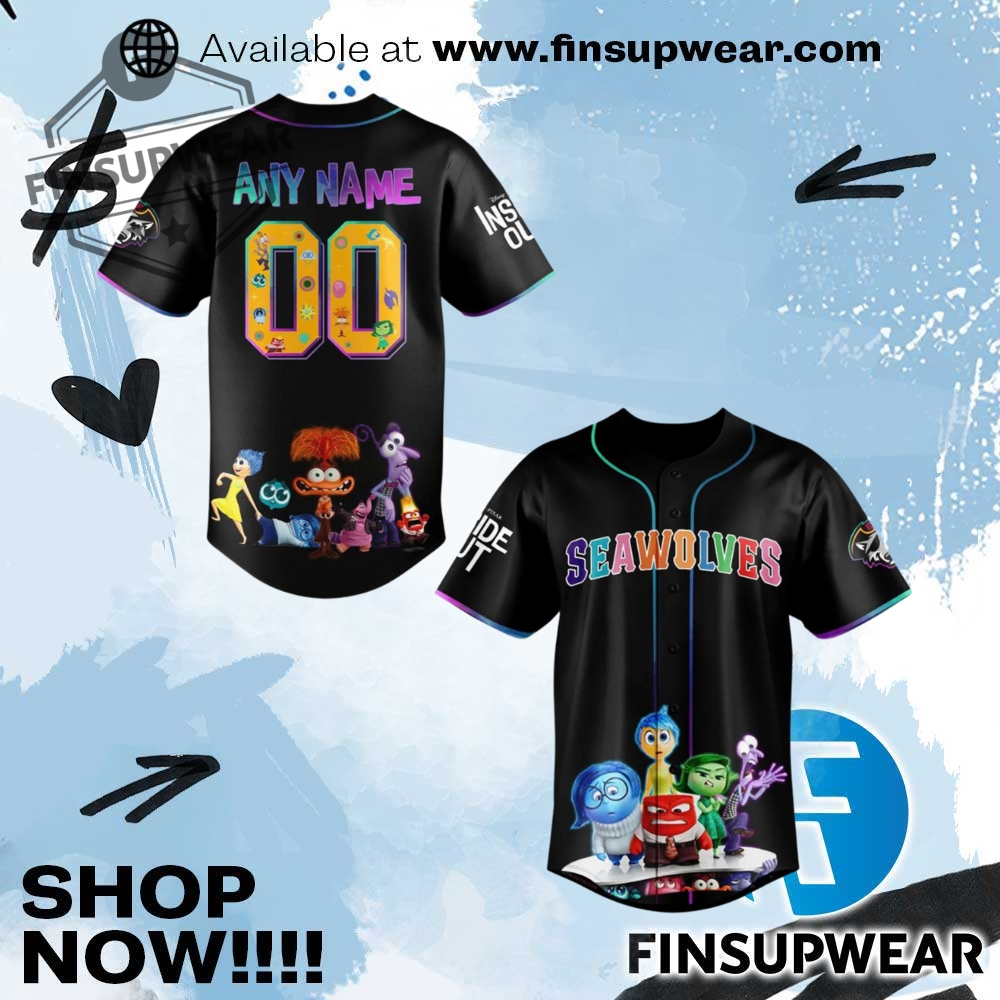 Erie Seawolves X Inside Out 2 Limited Edition Baseball Jersey 1 Erie SeaWolves x Inside Out 2 Limited Edition Baseball Jersey