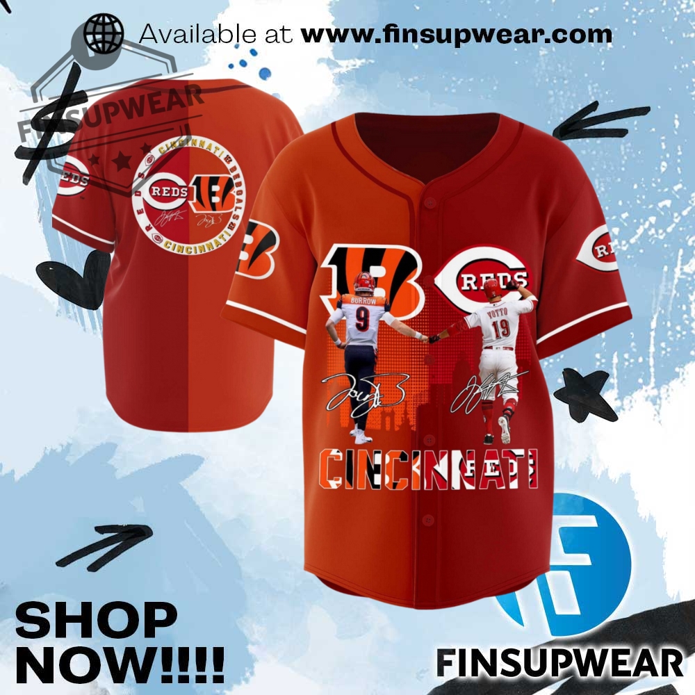 Bengals Burrow Votto Reds Cincinnati Jersey 1 Bengals Burrow Votto Reds Cincinnati Jersey