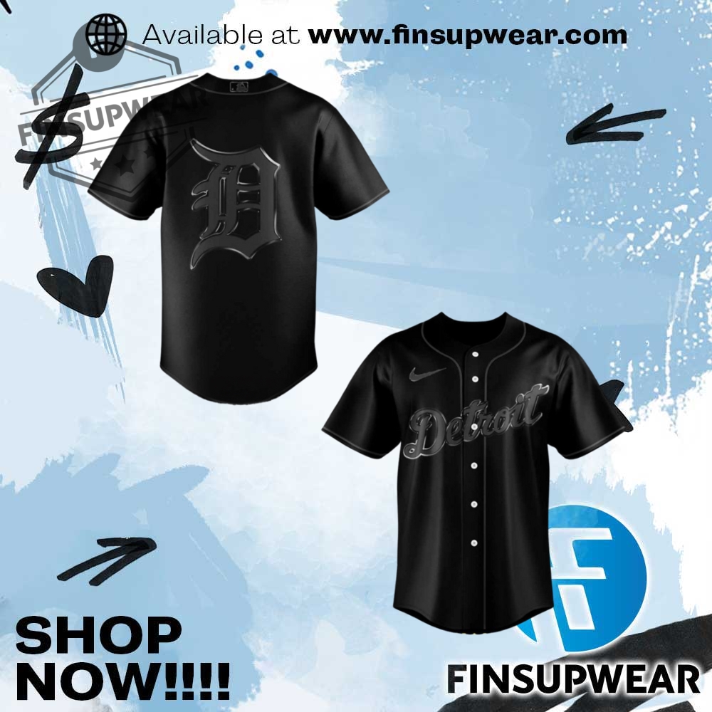 Detroit Tigers Back In Black Special Baseball Jersey 1 Detroit Tigers Back In Black Special Baseball Jersey
