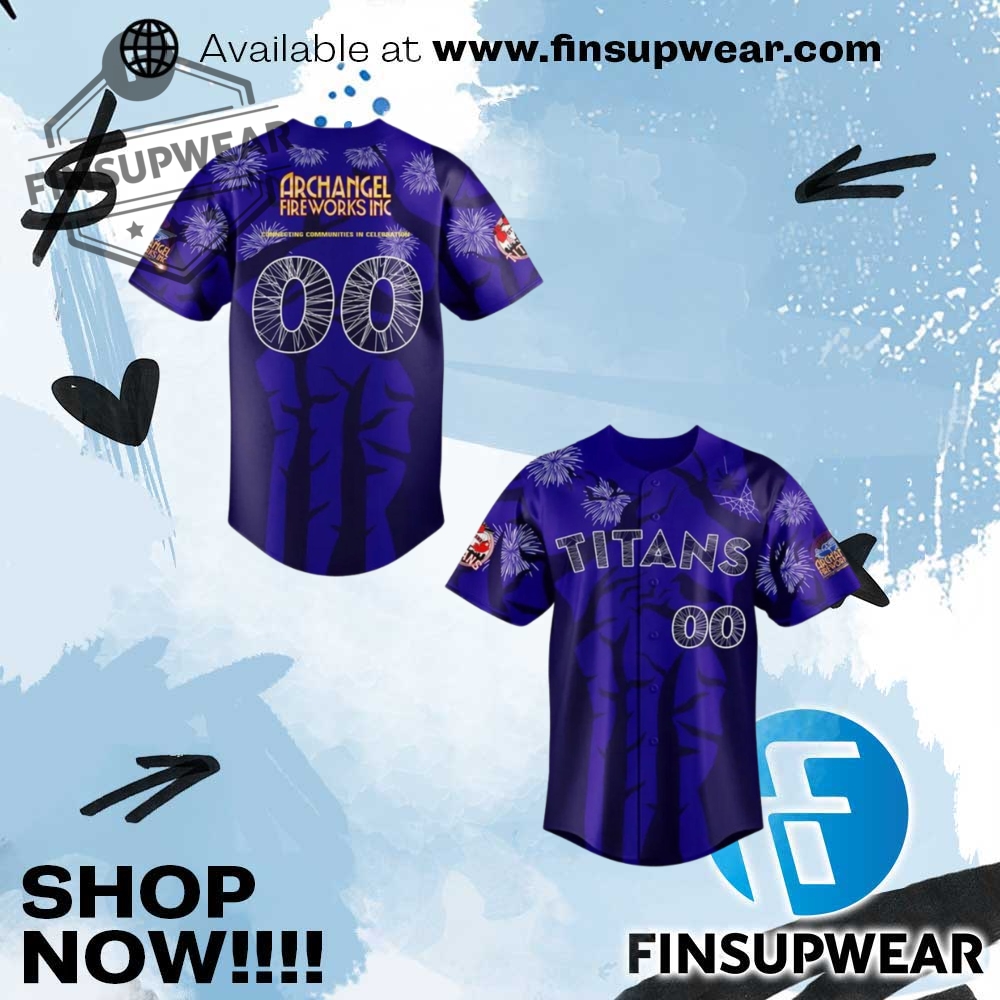 Titans Archangel Fireworks Custom Special Baseball Jersey 1 Titans Archangel Fireworks Custom Special Baseball Jersey