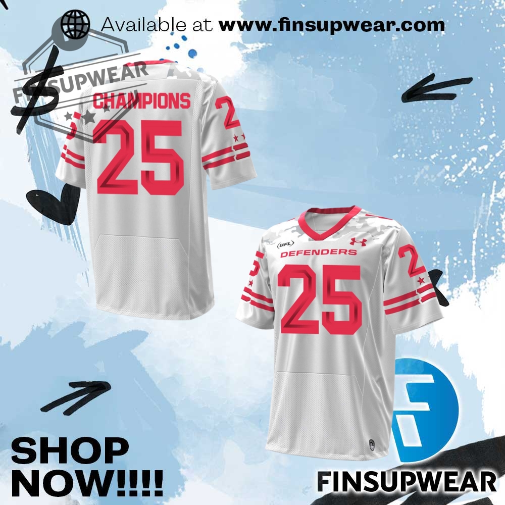 Dc Defenders 2025 United Football League Champions Limited Edition Football Jersey 1 DC Defenders 2025 United Football League Champions Limited Edition Football Jersey