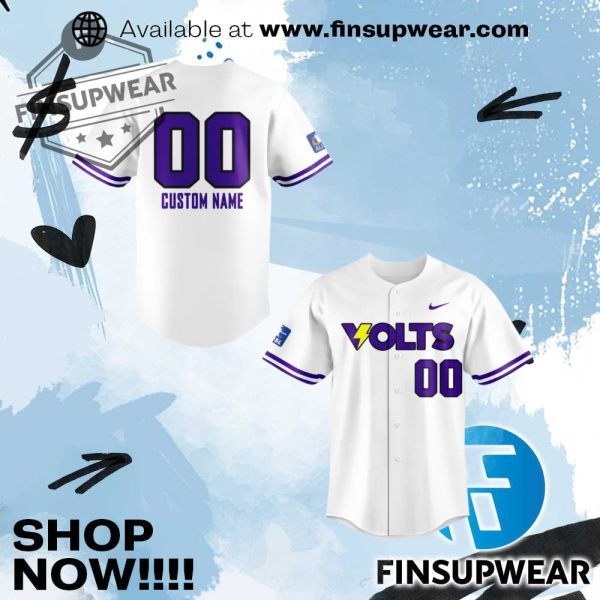 Volts Softball New Uniform Personalized White Baseball Jersey finsupwear 1
