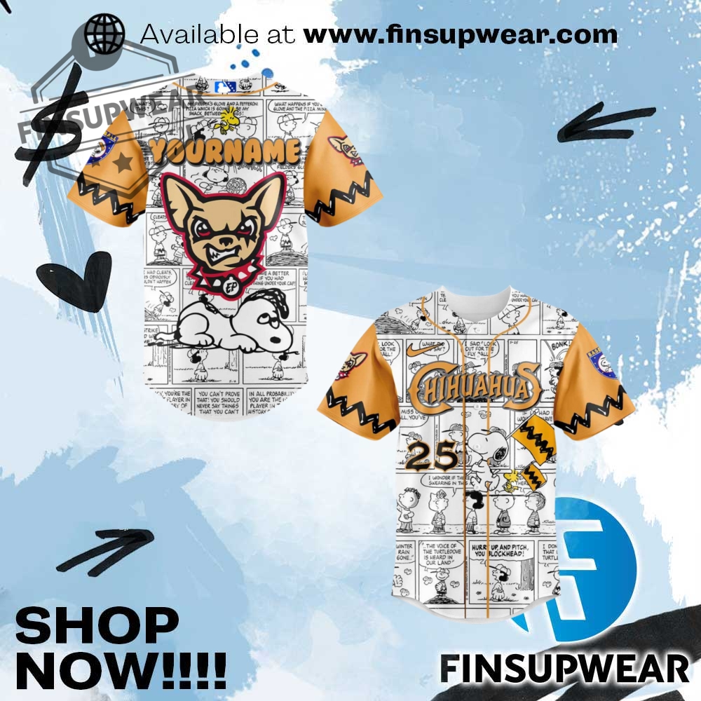 El Paso Chihuahuas Peanuts Night Limited Edition Baseball Jersey