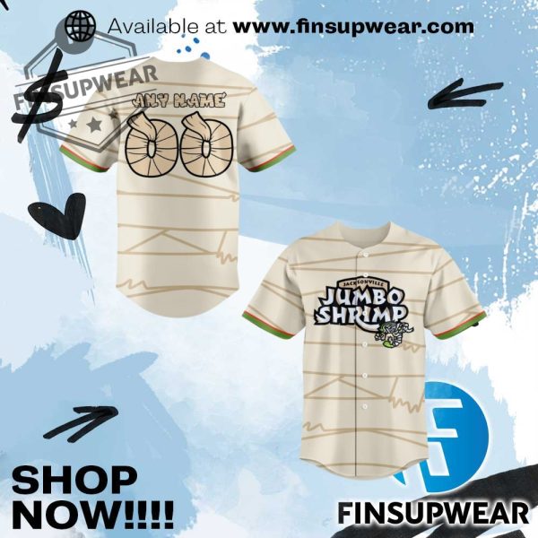 Jacksonville Jumbo Shrimp 2025 Mummy Limited Edition Baseball Jersey finsupwear 1