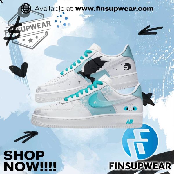 How To Train Your Dragon Light Fury Special Air Force 1 Sneaker finsupwear 1