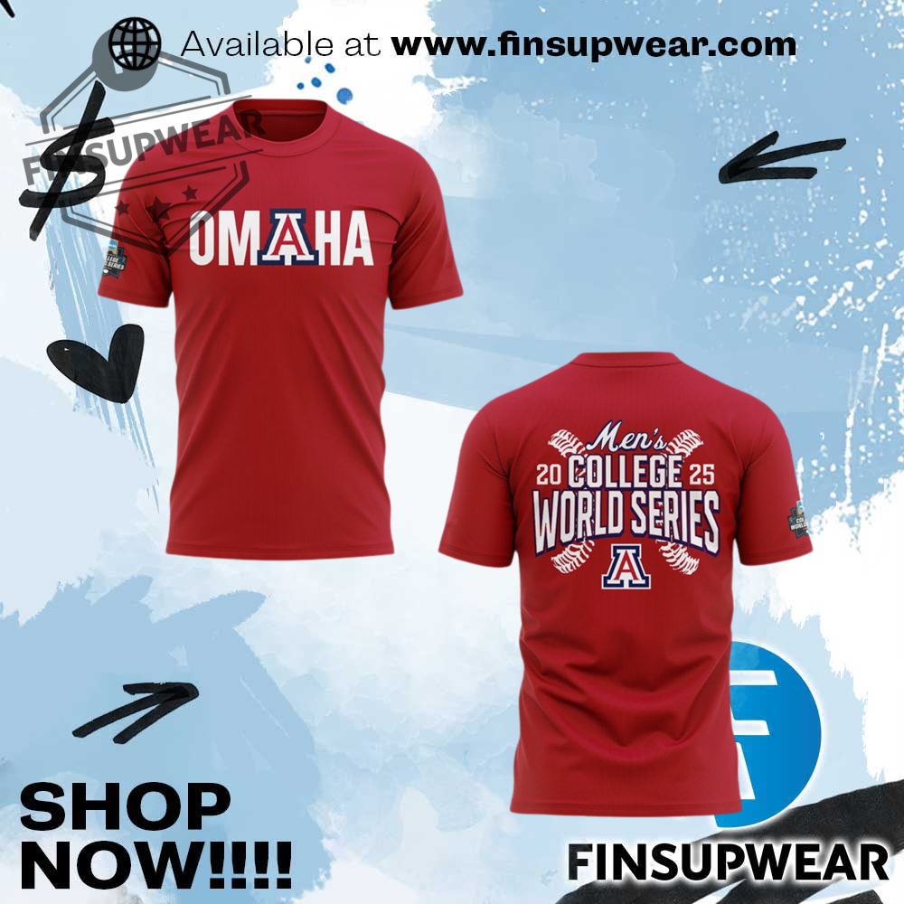 Arizona Baseball Omaha Mens College World Series 2025 Shirt 1 Arizona Baseball Omaha Men’s College World Series 2025 Shirt