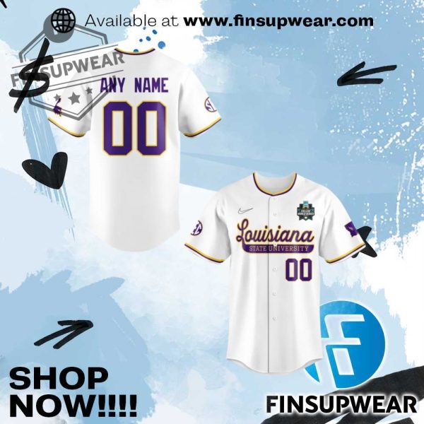 Lsu Tigers College World Series Limited Edition 2025 Baseball Jersey finsupwear 1