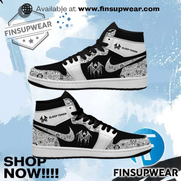 Sleep Token Black And White Limited Edition Air Jordan 1 finsupwear 1