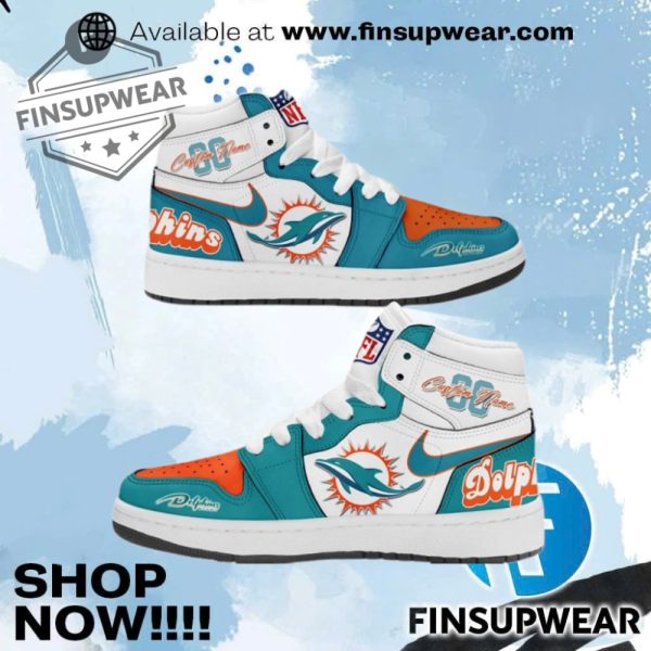Miami Dolphins Nfl Team Inspired Air Jordan 1 Limited Sneakers finsupwear 1
