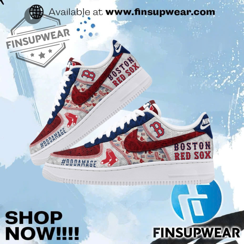 Boston Red Sox Mlb New 2025 Premium Air Force 1 1 Boston Red Sox MLB New 2025 Premium Air Force 1