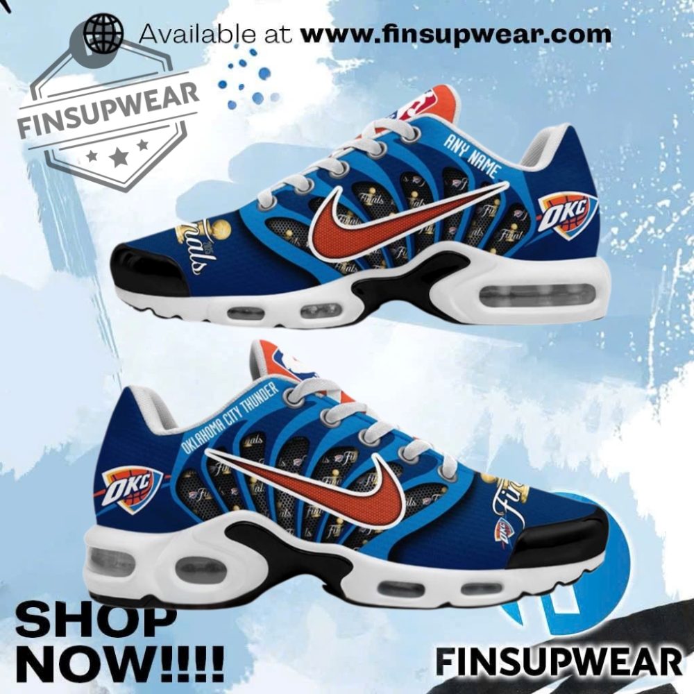 Oklahoma City Thunder 2025 Nba Finals Custom Air Max Sneakers 1 Oklahoma City Thunder 2025 NBA Finals Custom Air Max Sneakers