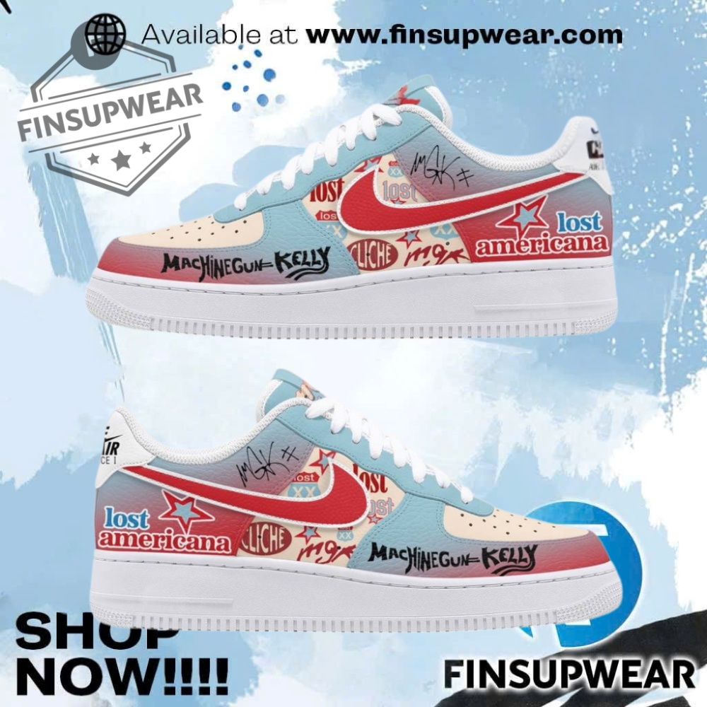 Machine Gun Kelly Music Inspired Lost Americana Collector Sneakers Air Force 1 1 Machine Gun Kelly Music Inspired Lost Americana Collector Sneakers Air Force 1