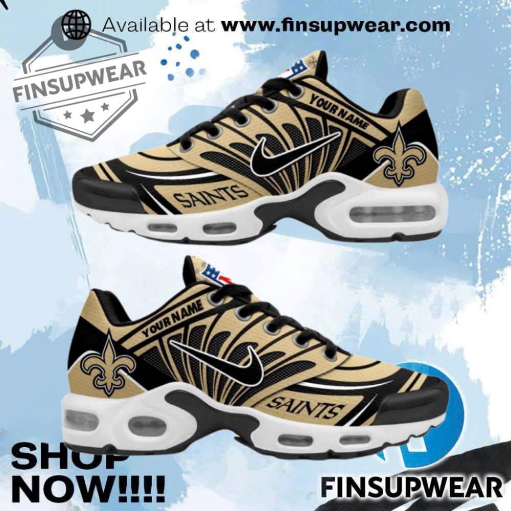 Custom Fan Footwear For New Orleans Saints Nfl Supporters Air Max Plus Shoes 1 Custom Fan Footwear for New Orleans Saints NFL Supporters Air Max Plus Shoes