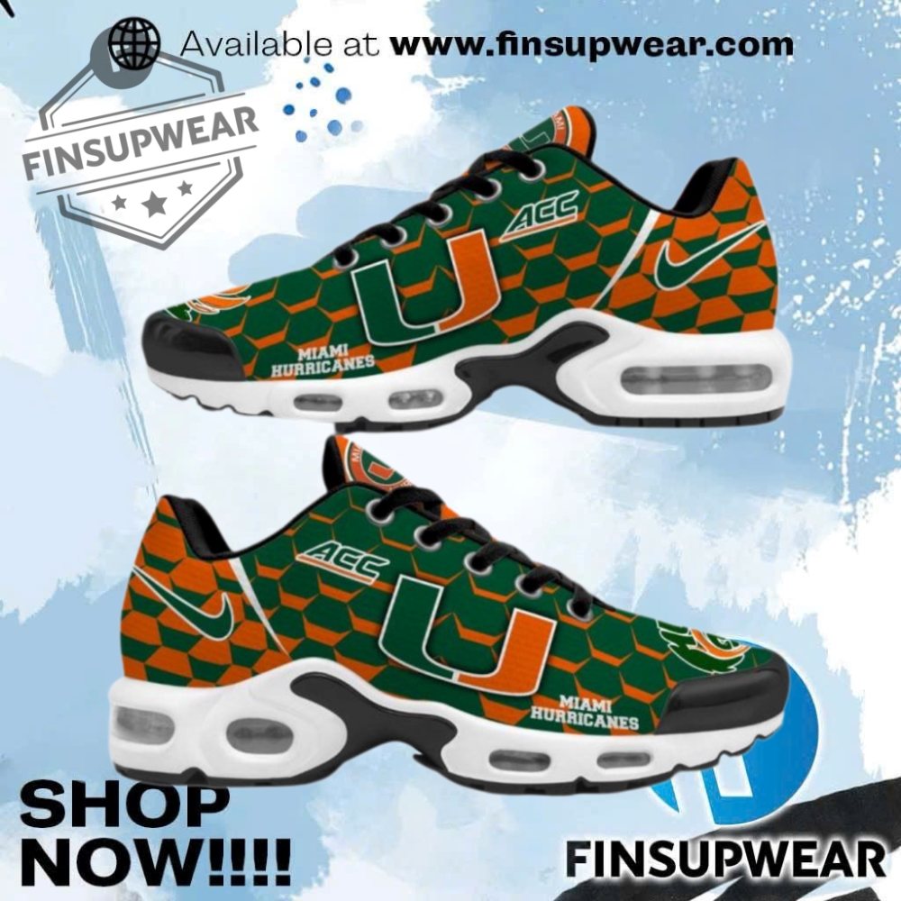 Miami Hurricanes College Football Team Spirit Collector Air Max Shoes 1 Miami Hurricanes College Football Team Spirit Collector Air Max Shoes