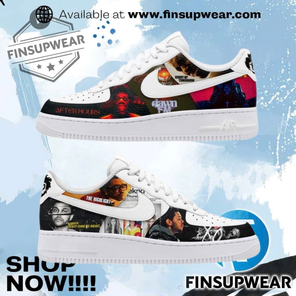 The Weeknd All Albums Tribute Limited Edition Collector Sneakers Air Force 1 finsupwear 1