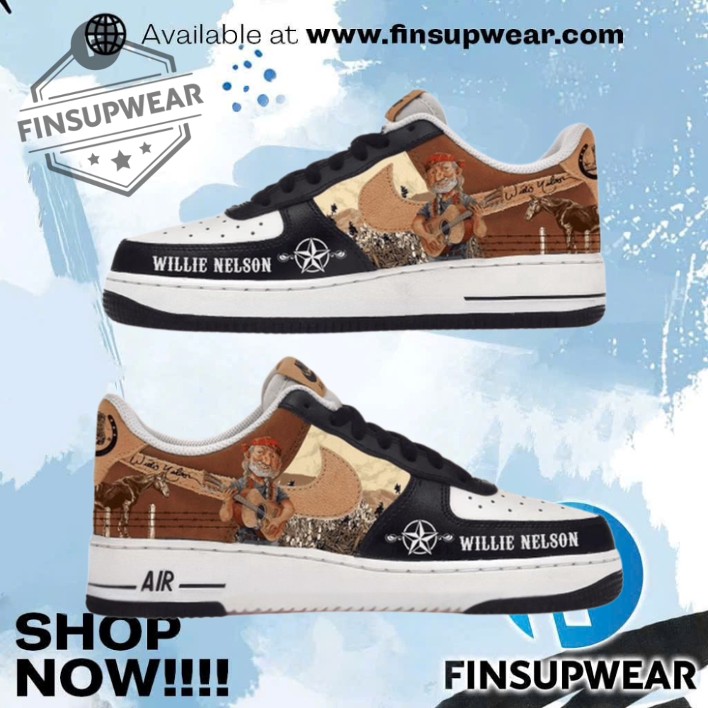 Willie Nelson American Country Music Legend Custom Sneakers Air Force 1