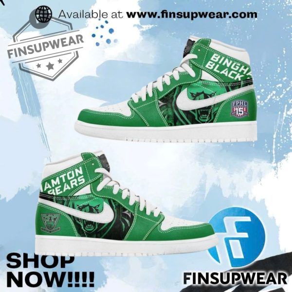 Binghamton Black Bears Special New 2025 Air Jordan 1 Shoes finsupwear 1