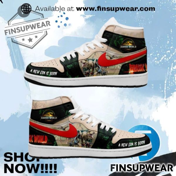 Jurassic World Rebirth 2025 A New Era Is Born Air Jordan 1 Shoes finsupwear 1