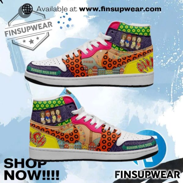 Phish Band Summer Tour 2025 Limited Edition Air Jordan 1 Shoes finsupwear 1