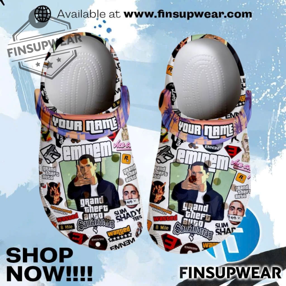 Eminem X Grand Theft Auto Special Crocs Shoes 1 Eminem x Grand Theft Auto Special Crocs Shoes Crocs