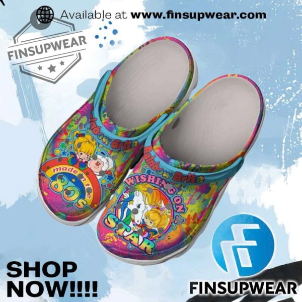 Rainbow Brite Colorful Crocs Shoes finsupwear 1