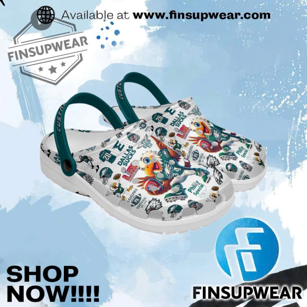 Philadelphia Eagles Super Bowl Lix Fly Eagles Fly Clogs Crocs 1 Philadelphia Eagles Super Bowl LIX Fly Eagles Fly Clogs Crocs Crocs