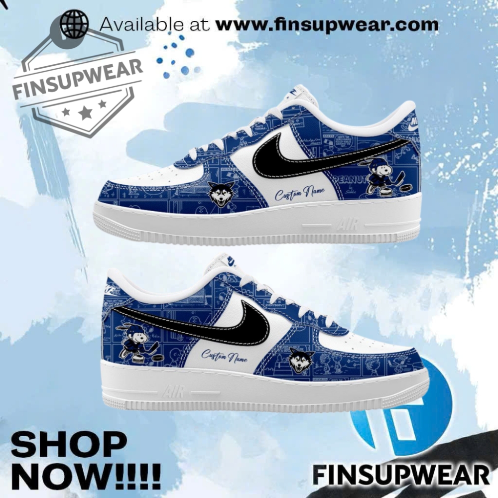 Watertown Wolves 75Th Anniversary Of Peanuts Air Force 1 Shoes