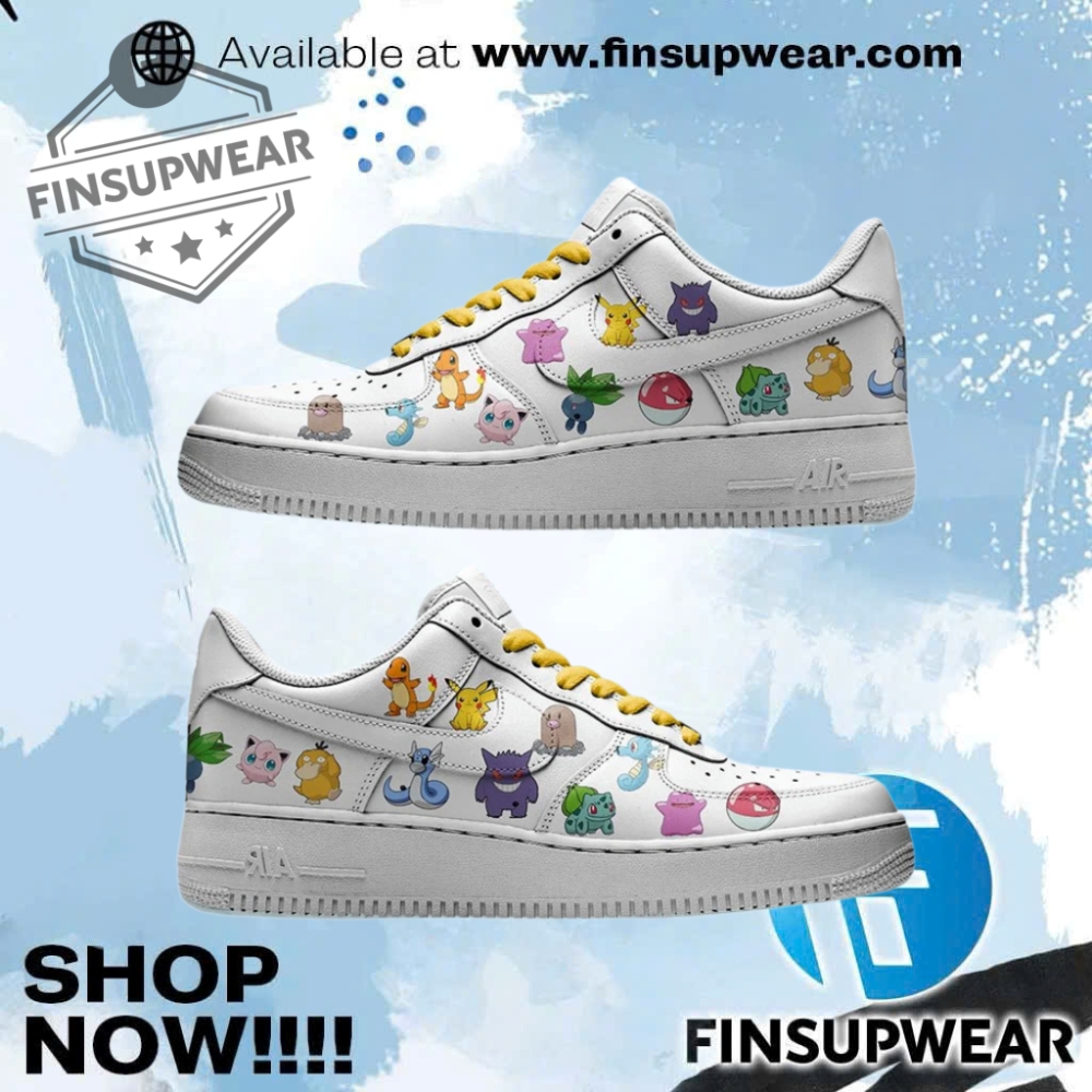 Cute Anime Pokemon Edition Air Force 1 Sneaker