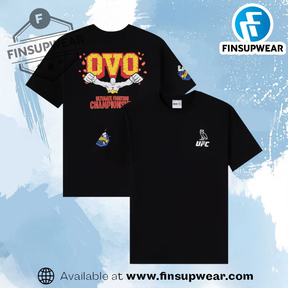 Ovo X Ufc Flame Logo Shirt finsupwear 1