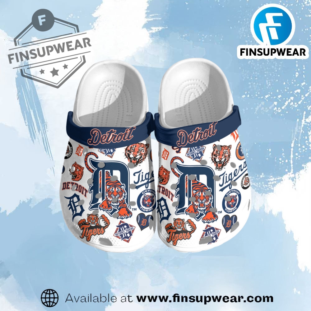 Detroit Tigers Mlb Crocs Crocband Clogs Shoes