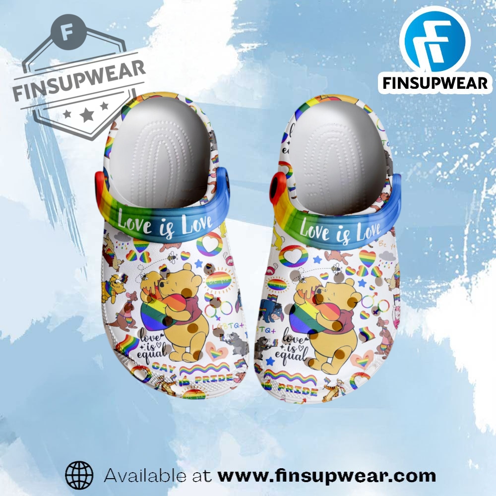 Winnie The Pooh X Pride Month Cartoon Crocs Crocband Clogs Shoes