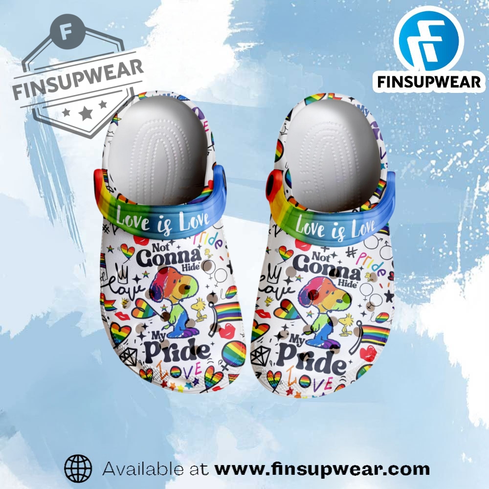 Snoopy X Pride Month Cartoon Crocs Crocband Clogs Shoes