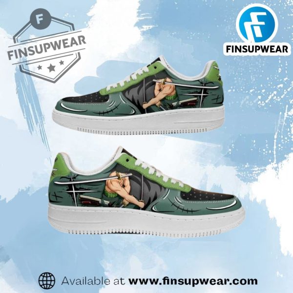 Zoro Santoryu Air Force Custom Anime Shoes finsupwear 1