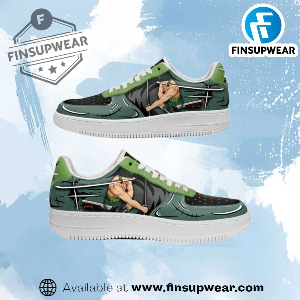 Zoro Santoryu Air Force Custom Anime Shoes