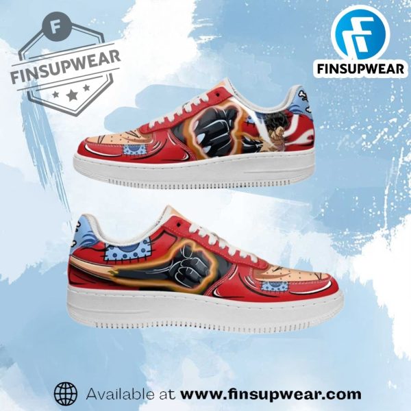 Luffy Armament Haki Air Force Custom Anime Shoes finsupwear 1