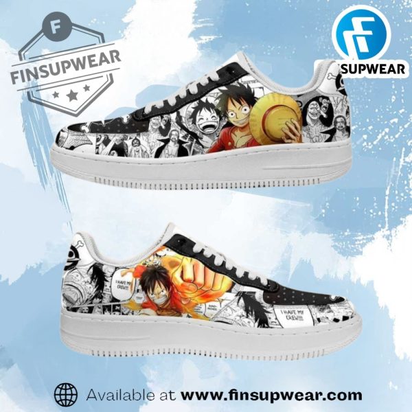 One Piece Luffy Air Force Shoes Custom Anime Shoes finsupwear 1