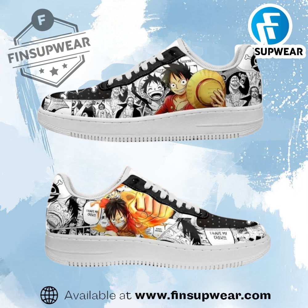 One Piece Luffy Air Force Shoes Custom Anime Shoes