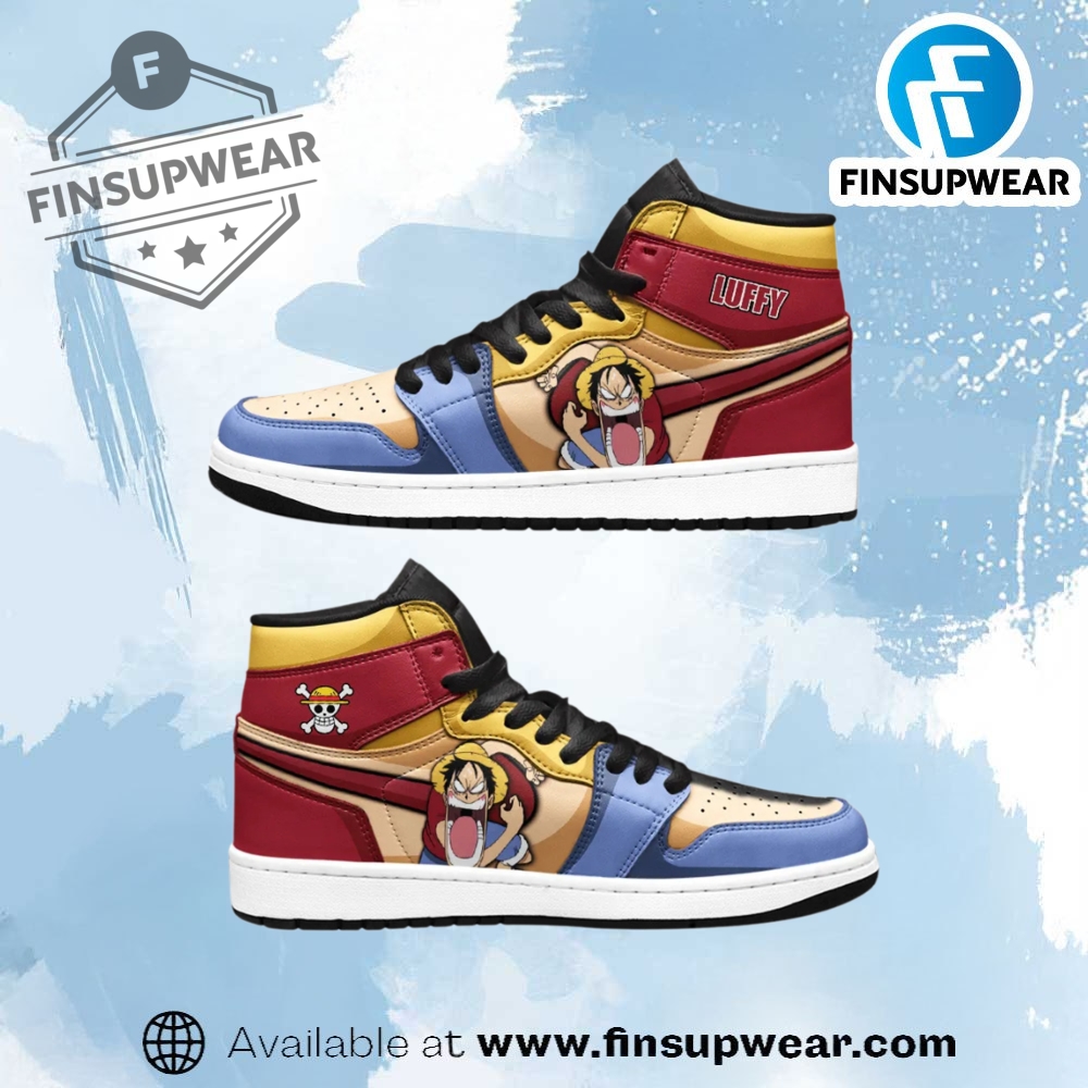 One Piece Luffy Big Mouth Anime High Top