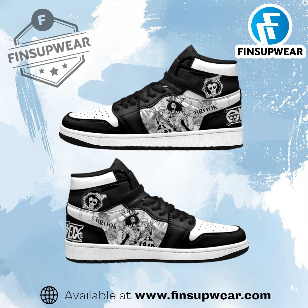 One Piece Brook Soul King Manga Panel Edition High Top Sneakers