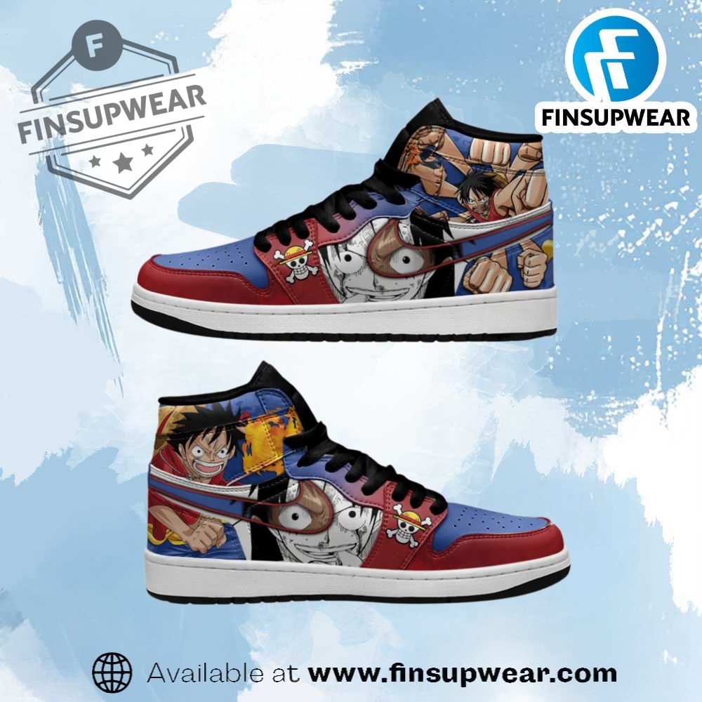 Luffy One Piece Red Anime Sneakers For True Pirates