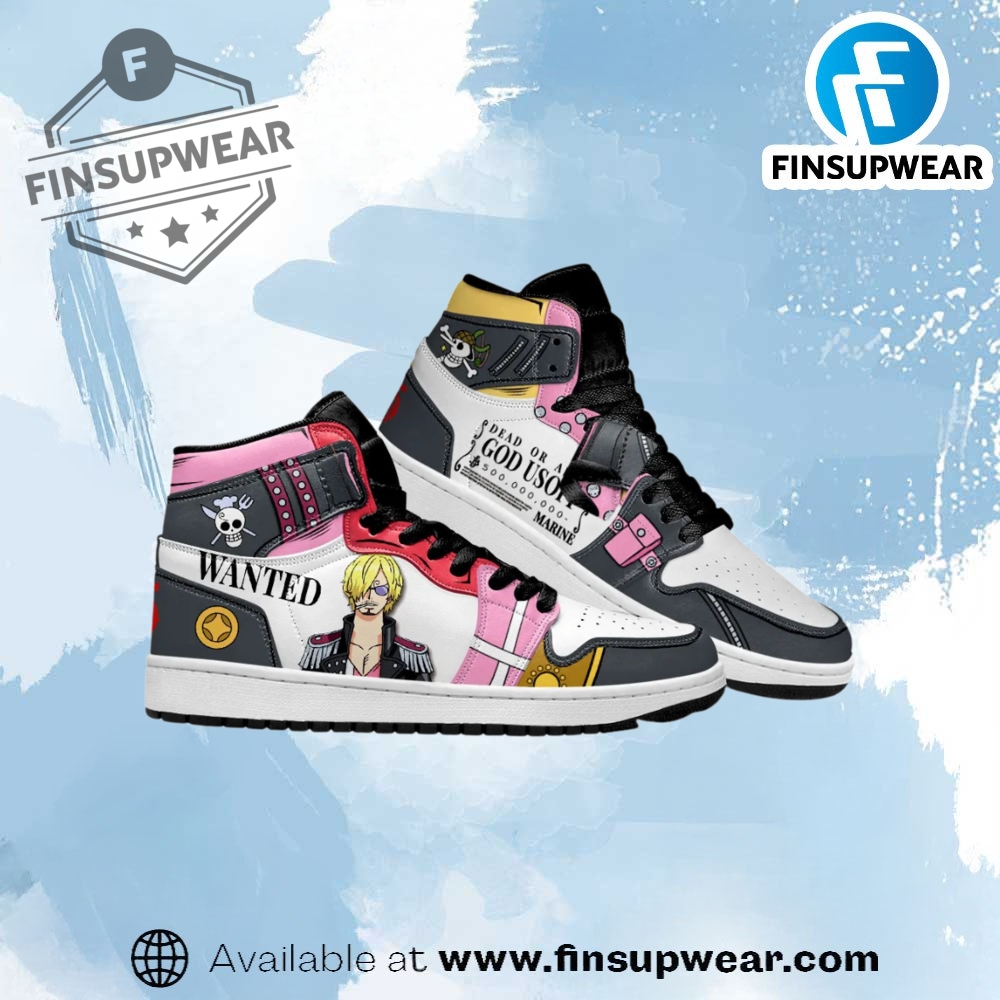 Usopp And Sanji Film Red Jordan One Piece High Top Shoes