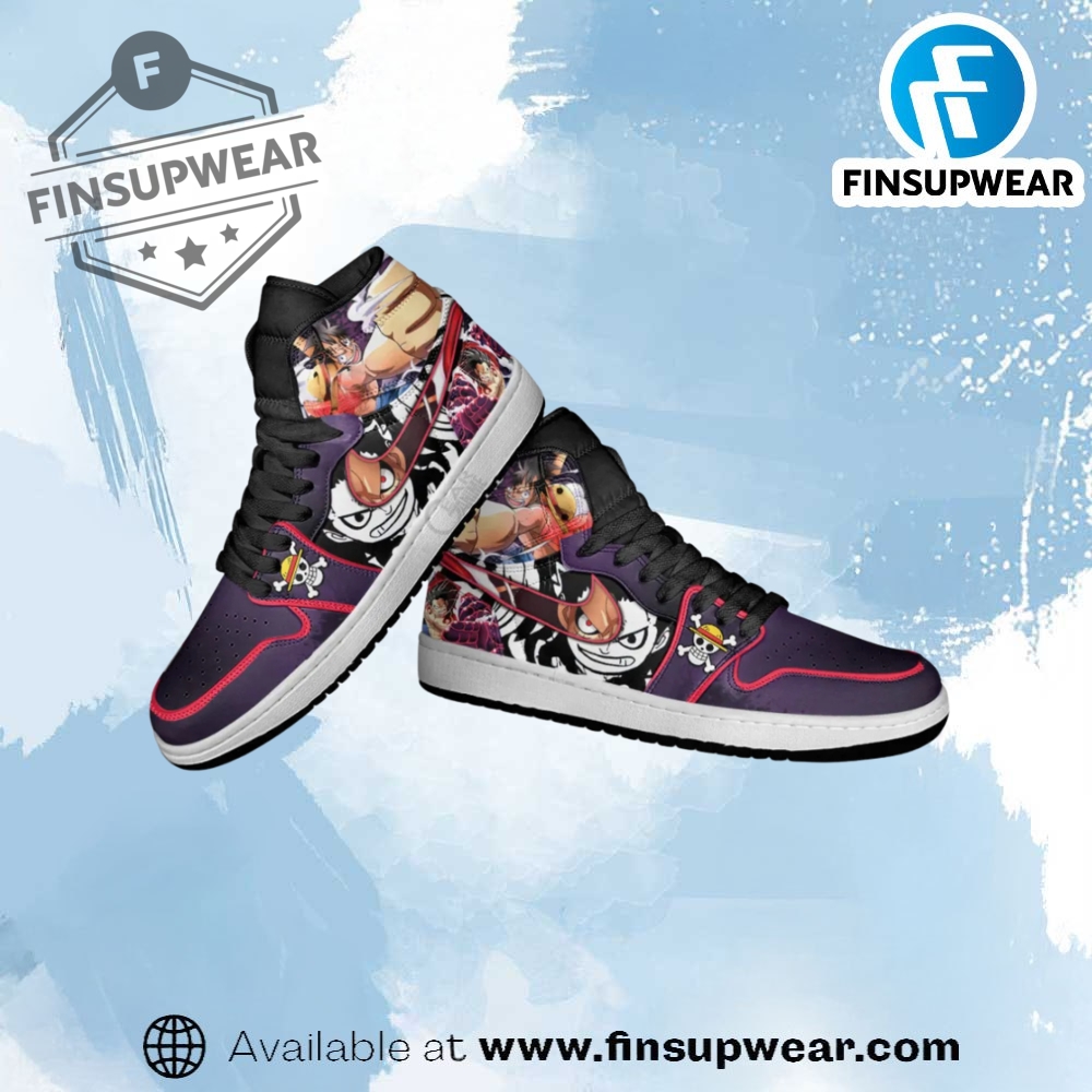 Anime Luffy Gear 4 Angry Jordan Custom Shoes