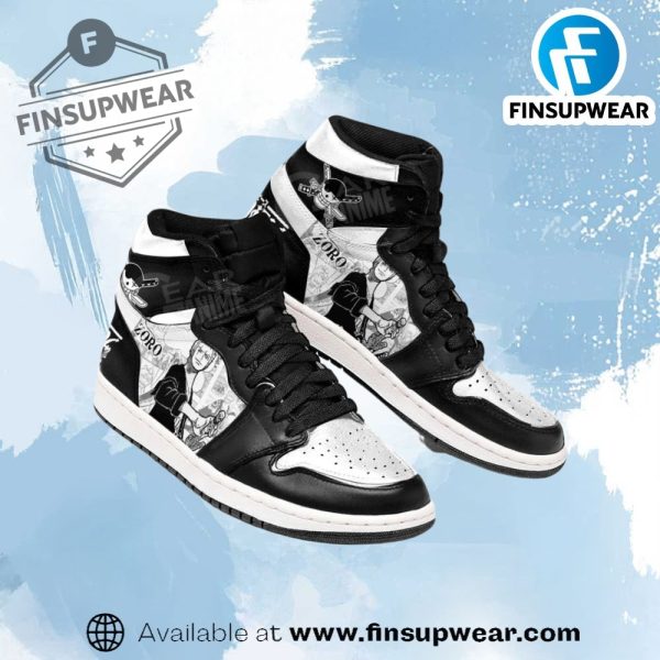 Roronoa Zoro Manga Style Jordan Custom Shoes finsupwear 1